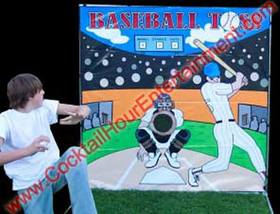 baseball toss arcade game rental